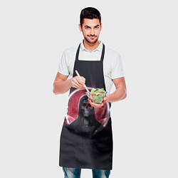 Фартук кулинарный Робот в маске скелета на фоне Марса, цвет: 3D-принт — фото 2