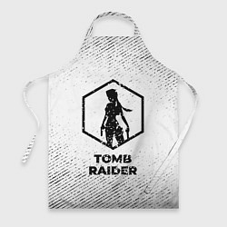 Фартук кулинарный Tomb Raider с потертостями на светлом фоне, цвет: 3D-принт
