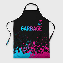 Фартук кулинарный Garbage - neon gradient: символ сверху, цвет: 3D-принт