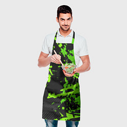 Фартук кулинарный Black & Green, цвет: 3D-принт — фото 2