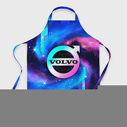 Фартук кулинарный Volvo неоновый космос, цвет: 3D-принт