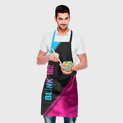 Фартук кулинарный Blink 182 - neon gradient: надпись, символ, цвет: 3D-принт — фото 2