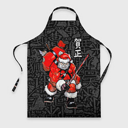 Фартук кулинарный Santa Claus Samurai, цвет: 3D-принт