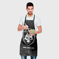 Фартук кулинарный AEK Athens с потертостями на темном фоне, цвет: 3D-принт — фото 2