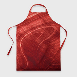Фартук кулинарный Текстура - Red wave, цвет: 3D-принт