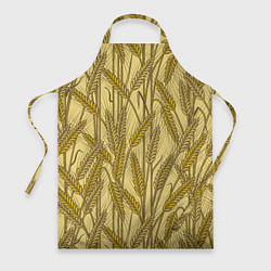Фартук кулинарный Винтажные колоски пшеницы, цвет: 3D-принт