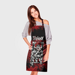 Фартук кулинарный Slipknot - скелет, цвет: 3D-принт — фото 2