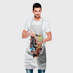 Фартук кулинарный Сальвадор Дали - поп арт, цвет: 3D-принт — фото 2