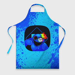 Фартук кулинарный Радужные друзья: Синий глитч, цвет: 3D-принт