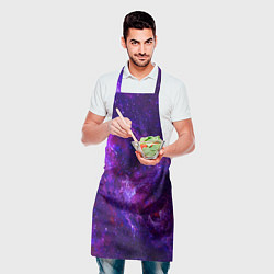 Фартук кулинарный Неоновый космос и звезды, цвет: 3D-принт — фото 2