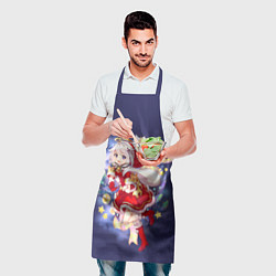 Фартук кулинарный Новогодняя Паймон - Genshin impact, цвет: 3D-принт — фото 2
