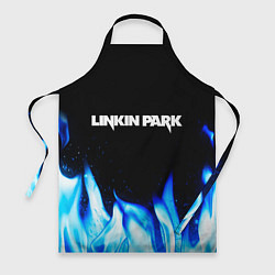 Фартук кулинарный Linkin Park blue fire, цвет: 3D-принт