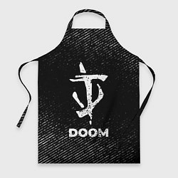 Фартук кулинарный Doom с потертостями на темном фоне, цвет: 3D-принт