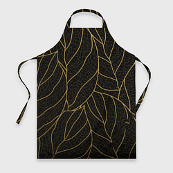Фартук кулинарный Золотые листья градиент, цвет: 3D-принт