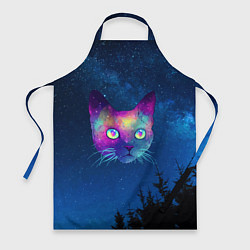 Фартук кулинарный Планета кошачья голова, цвет: 3D-принт