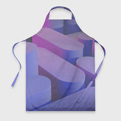 Фартук кулинарный Абстрактные фиолетовые прямоугольники со скругленн, цвет: 3D-принт