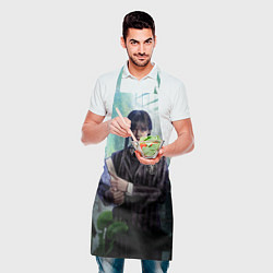 Фартук кулинарный Уэнсдэй с книгой и вещь, цвет: 3D-принт — фото 2