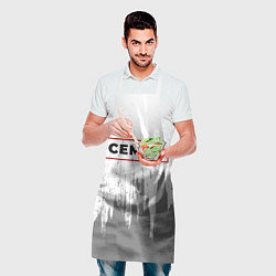 Фартук кулинарный Семен - в красной рамке на светлом, цвет: 3D-принт — фото 2