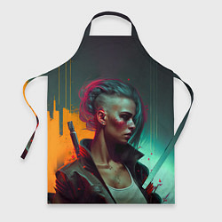 Фартук кулинарный Cyberpunk girl art, цвет: 3D-принт