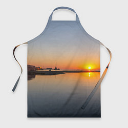 Фартук кулинарный Санкт-Петербург, закат на Финском заливе, цвет: 3D-принт