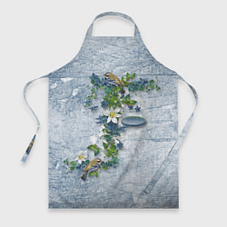 Фартук кулинарный Синицы на ветке, цвет: 3D-принт