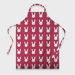 Фартук кулинарный Bunny Pattern red, цвет: 3D-принт