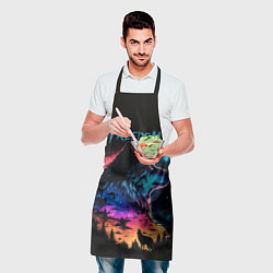Фартук кулинарный Волк свобода, цвет: 3D-принт — фото 2
