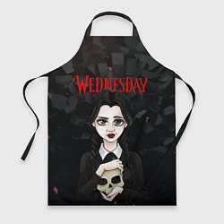Фартук кулинарный Wednesday black, цвет: 3D-принт