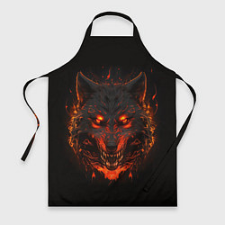 Фартук кулинарный Морда огненного волка, цвет: 3D-принт