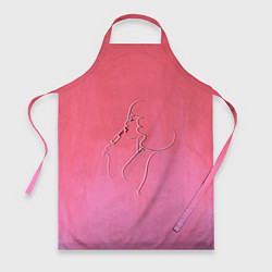 Фартук кулинарный Девушка с помадой, цвет: 3D-принт