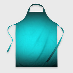 Фартук кулинарный Неоновый синий градиент, цвет: 3D-принт