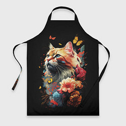 Фартук Рыжий кот в цветах