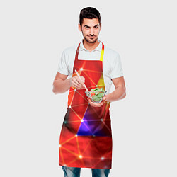 Фартук кулинарный Digital triangle abstract, цвет: 3D-принт — фото 2