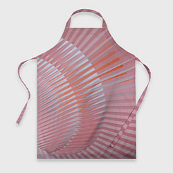 Фартук кулинарный Абстрактные розовые волнообразные линии, цвет: 3D-принт