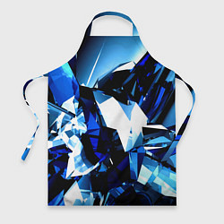 Фартук кулинарный Crystal blue form, цвет: 3D-принт