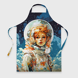 Фартук кулинарный Рыжая девушка космонавт, цвет: 3D-принт