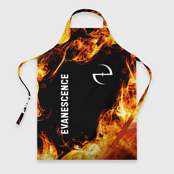 Фартук кулинарный Evanescence и пылающий огонь, цвет: 3D-принт