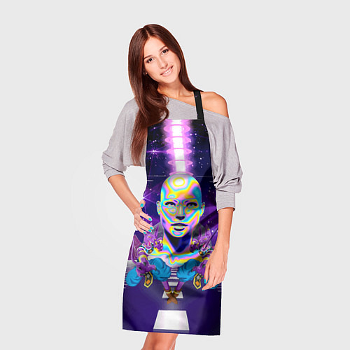 Фартук Goddess with two Beerus - vaporwave / 3D-принт – фото 3