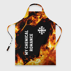Фартук кулинарный My Chemical Romance и пылающий огонь, цвет: 3D-принт