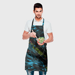 Фартук кулинарный Зеленая объемная абстракция, цвет: 3D-принт — фото 2