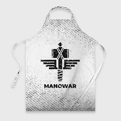 Фартук кулинарный Manowar с потертостями на светлом фоне, цвет: 3D-принт