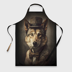 Фартук кулинарный Волк в одежде 19 века, цвет: 3D-принт