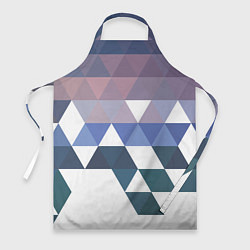 Фартук кулинарный Абстрактные разноцветные треугольники в паттерне, цвет: 3D-принт