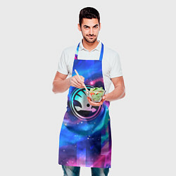 Фартук кулинарный Skoda неоновый космос, цвет: 3D-принт — фото 2