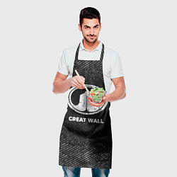 Фартук кулинарный Great Wall с потертостями на темном фоне, цвет: 3D-принт — фото 2