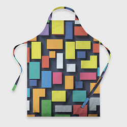 Фартук кулинарный Тетрис цветные кубики, цвет: 3D-принт