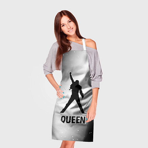 Фартук Queen glitch на светлом фоне / 3D-принт – фото 3