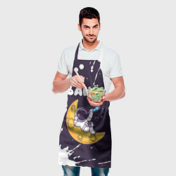 Фартук кулинарный Ванёк космонавт отдыхает на Луне, цвет: 3D-принт — фото 2
