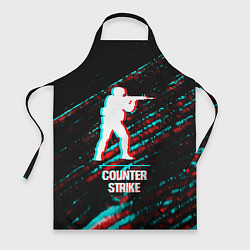 Фартук кулинарный Counter Strike в стиле glitch и баги графики на те, цвет: 3D-принт