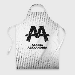 Фартук кулинарный Asking Alexandria с потертостями на светлом фоне, цвет: 3D-принт